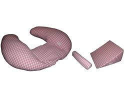 The CozyMe Pillow, Nursing And Infant Development Pillow, Pink Gingham