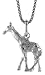 Sterling Silver 11/16 (18mm) Tall Giraffe Pendant