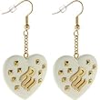 Rocawear La Creme Resin Rw Studded Heart Earrings