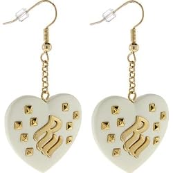 ROCAWEAR La Creme Resin RW Studded HEART Earrings