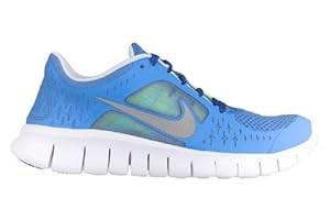 Nike Free Run 3 (GS) Big Kids Running Shoes Coast/Reflective Silver-Soar-Volt 512098-400-3.5