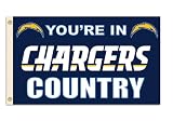 NFL San Diego Chargers 3-by-5 Foot "In Country" Flag