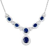 Sapphire CZ Necklace Emitations