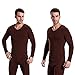 HOTER® Men Cotton V-Neck Thermal Underwear Long Sleeve Vest Top,Gift Idea