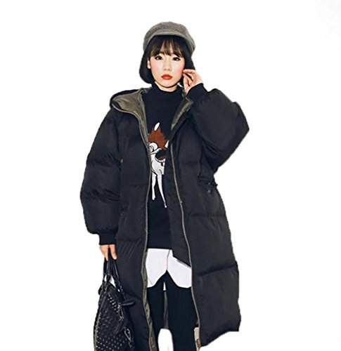 GuDeKeレディース 秋冬 ボリュームファーロング丈 フード付き ダウンコート アウター　防寒 中綿 ベンチコート