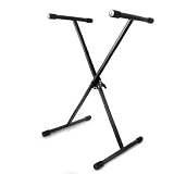 Keyboard stand height adjustable black metal