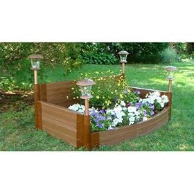 Frame It All Curved Front High Back Indoor Outdoor Planter, 4 Feet X 2 Feet X 18 Inches by