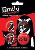 BP80220 Emily the Strange Badge Pack - Set of 4 badges
