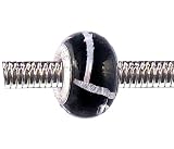 Pandora Style Charm Bead (Z68) Murano Lampwork Glass (14mm x 10mm) (fits Troll too)