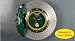 Racing Brake Disc Clock ( 8-pot Green Caliper / Green Anodized Centre) W/aston Martin Racing Logo