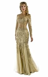 Mermaid Chiffon/Taffeta/Tulle Beaded Crystals Lace Crystal Applique Bridesmaid Dress 