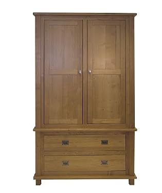 Kidsmill Shakery 2 Door Wardrobe, 2 Drawers - Honey
