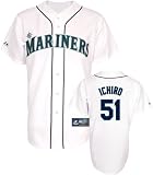 MLB Youth Seattle Mariners Ichiro Suzuki White Home Short Sleeve Replica Button Front Jersey By Majestic (White, Large)