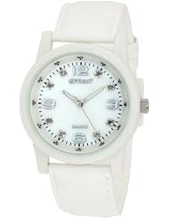 Sprout Womens ST5500MPWT  Diamond Accented and White Tyvek Strap Watch
