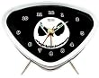 White Skull Face Halloween Alarm Clock