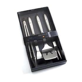 Outset QT00 Stella 4-Piece Stainless-Steel Barbecue Tool Set by 