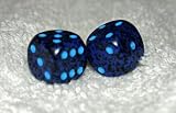 Mini Blue Speckled Dice Pair