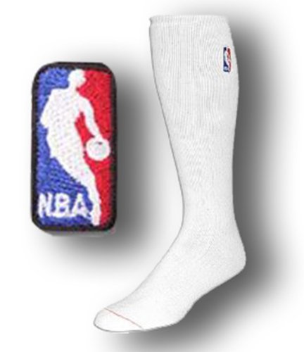 NBA Men's Basketball White Tube Socks, 6-PAIRS