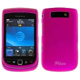 GTMax Hot Pink Rubber Hard Snap On Crystal Cover Case for AT&T RIM Blackberry Torch 9800 GSM Cell Phone