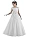 MissProm White Kids First Communion Dress Long Flower Girl Dresses