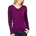 Mossimo&reg; Black: Ultrasoft Vee Neck Sweater - Plump Plum