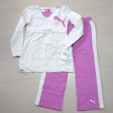 PUMA（プーマ）チュニック＆パンツ5才（オフホワイト×ピンク）