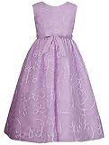 Rare Editions Girls 7-16 LILAC-PURPLE ORGANZA SOUTACHE Special Occasion Wedding Flower Girl Easter Birthday Graduation Party Dress