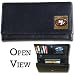 San Francisco 49ers Genuine Leather Womens Female Clutch Pocketbook - NFL Football Fan Shop Sports Team Merchandise