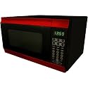 Emerson 0.7 cu. ft. Microwave - Stainless Steel/ Red