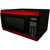 Emerson 0.7 cu. ft. Microwave - Stainless Steel/ Red