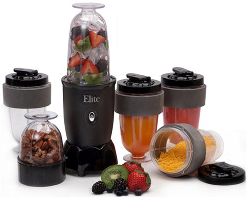 Maxi-Matic EPB-1800 17 Piece Personal - Drink Mixer Shake - Blender Food Processor Chopper