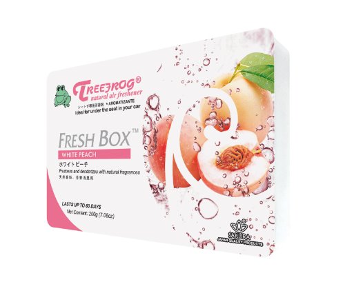 4 Pack Treefrog Fresh Box (aka Xtreme Fresh) White Peach Scent Air Freshener