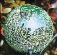 Achla 10" Gazing Globe Light Green Crackle