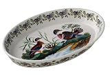 Portmeirion Birds of Britain Earthenware 14 x 9-1/4-Inch Oval Baking Dish