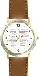 Habit 3 - Time Management Matrix or Quadrants (Spanish Text) - DELUXE TWO-TONE WATCH from THE 7 HABITS - WATCH COLLECTION BY WATCHBUDDY&reg; - Arabic Numbers - Brown Leather Strap-Size-Large ( Men's Size or Jumbo Women's Size )