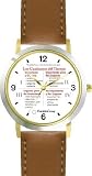 Habit 3 - Time Management Matrix or Quadrants (Spanish Text) - DELUXE TWO-TONE WATCH from THE 7 HABITS - WATCH COLLECTION BY WATCHBUDDY&reg; - Arabic Numbers - Brown Leather Strap-Size-Large ( Men's Size or Jumbo Women's Size )