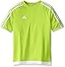 adidas Kids' Soccer Estro Jersey, Solar Yellow/White, Small
