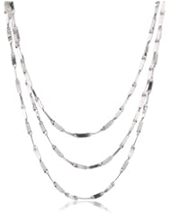 Sterling Silver 3-Strand Twist Chain Necklace, 19"