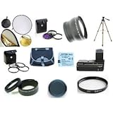 13-Piece Kit for 58MM Cameras - Telephoto Lens, Wide Angle Lens, 4pc Macro  ....