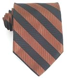 Bruno Piattelli Mens Black Brown Striped Designer Silk Neck Tie