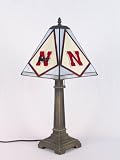 Nebraska Huskers Stained Glass Lamp with Logo Panels