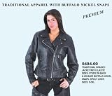 Women's Traditional Braided Jacket with Elastic Sides, Studs on Back & US Made Buffalo Nickel Snaps - Zipout Liner