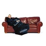 Seattle Seahawks NFL Adult Smoke Comfy Throw Blanket with Sleeves
