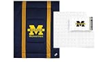 Michigan Wolverines NCAA Bedding - Sidelines Comforter and Sheet Set Combo