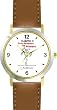 Habit 3 - Put First Thing's First, Prioritize (Spanish Text) - DELUXE TWO-TONE WATCH from THE 7 HABITS - WATCH COLLECTION BY WATCHBUDDY&reg; - Arabic Numbers - Brown Leather Strap-Size-Children's Size-Small ( Boy's Size & Girl's Size )