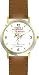 Habit 3 - Put First Thing's First, Prioritize (Spanish Text) - DELUXE TWO-TONE WATCH from THE 7 HABITS - WATCH COLLECTION BY WATCHBUDDY&reg; - Arabic Numbers - Brown Leather Strap-Size-Children's Size-Small ( Boy's Size & Girl's Size )