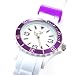 Reflex Unisex White and Purple Silcone Watch
