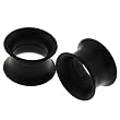 Black Flexible Silicone Flesh Tunnel Plugs - 0G - Sold as a Pair