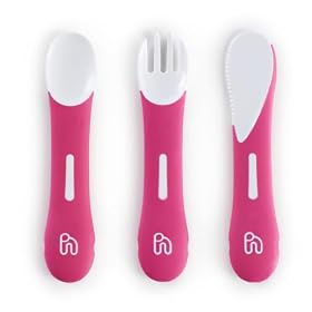 Hoppop Manu Cutlery Set (Fuchsia)