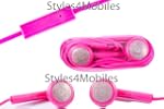 Dark Pink EARPHONES HEADPHONES WITH M...